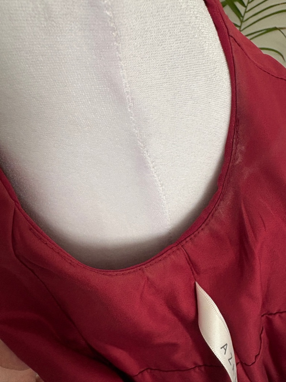 Azazie Burgundy V-Neck Maxi Dress - Picture 8 of 12